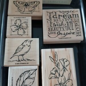 Stampin' Up! Mounted Rubber stamps Natural Beauty Stamp Set Retired